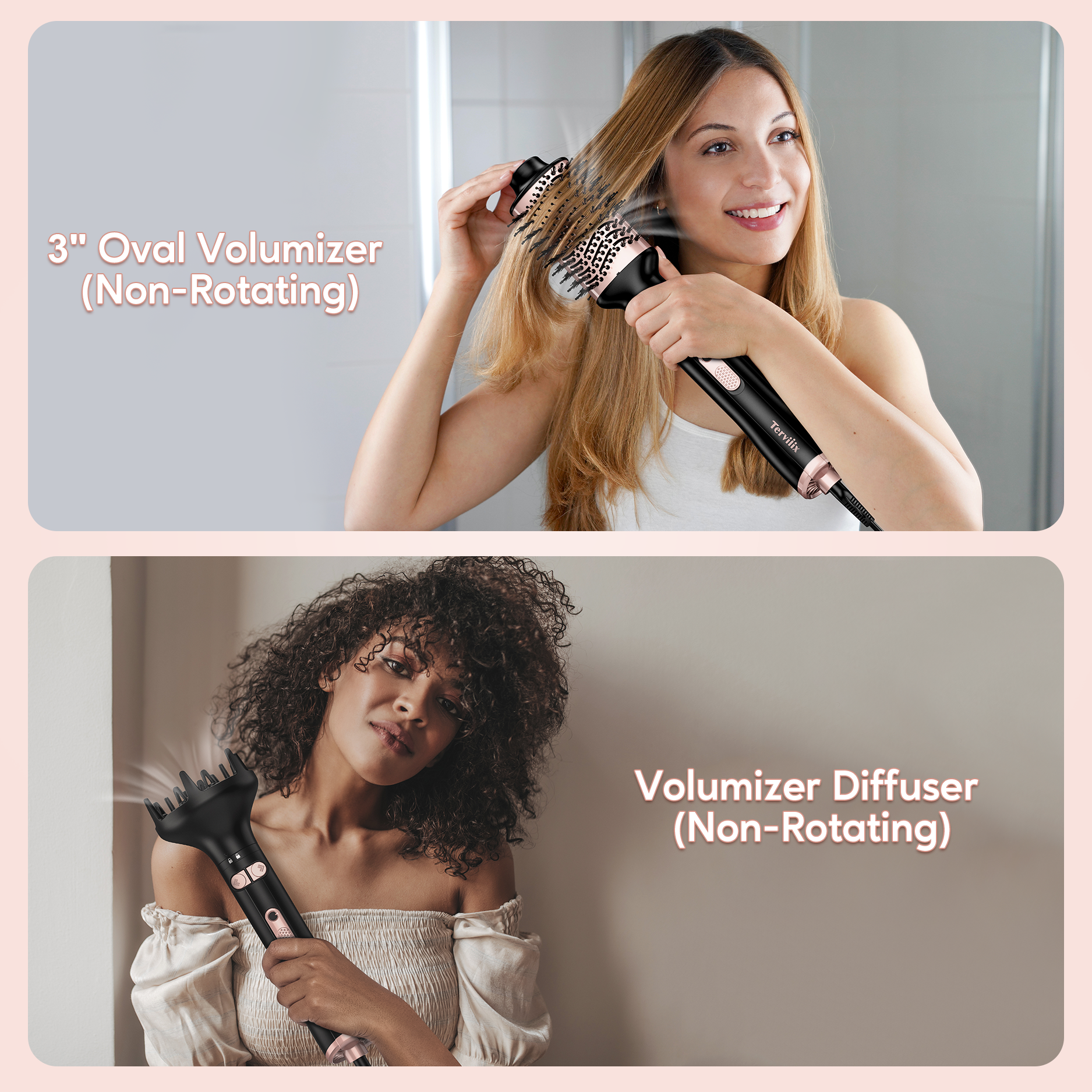 Rotating Blow Dryer Brush Set