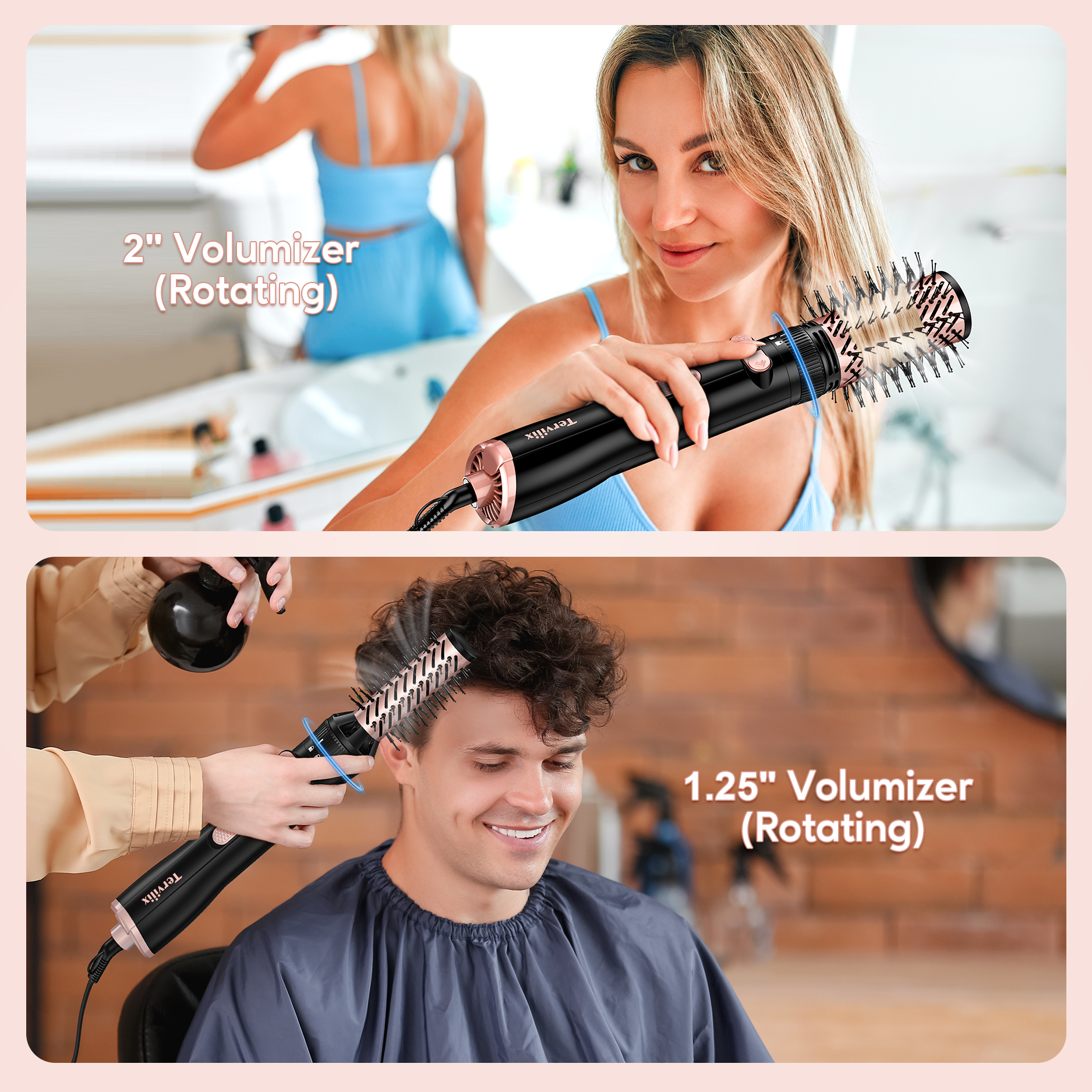 Rotating Blow Dryer Brush Set