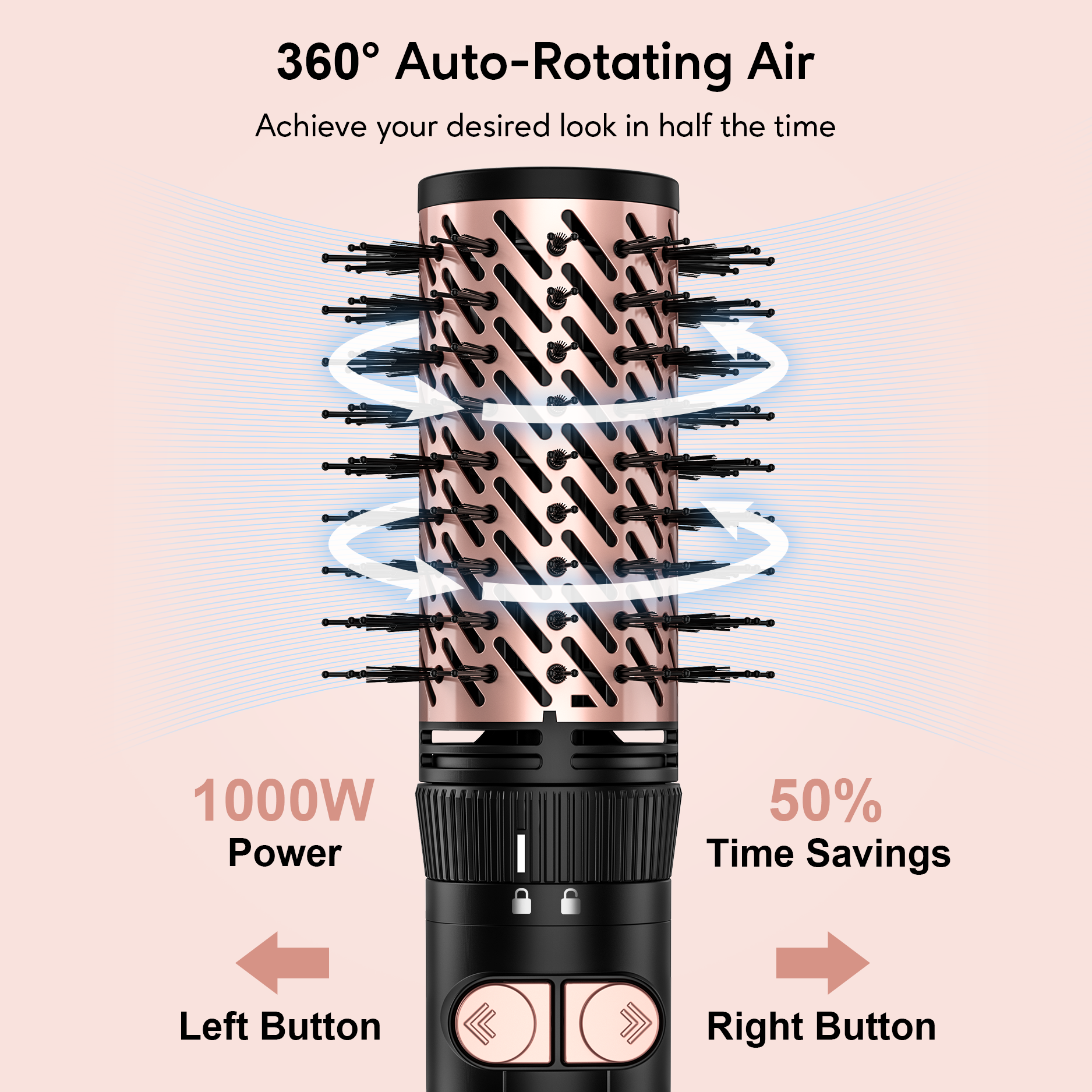 Rotating Blow Dryer Brush Set